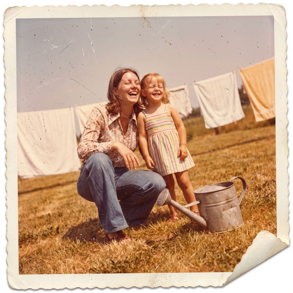 Her and me, some time in the late seventies. She is about thirty-two here.
